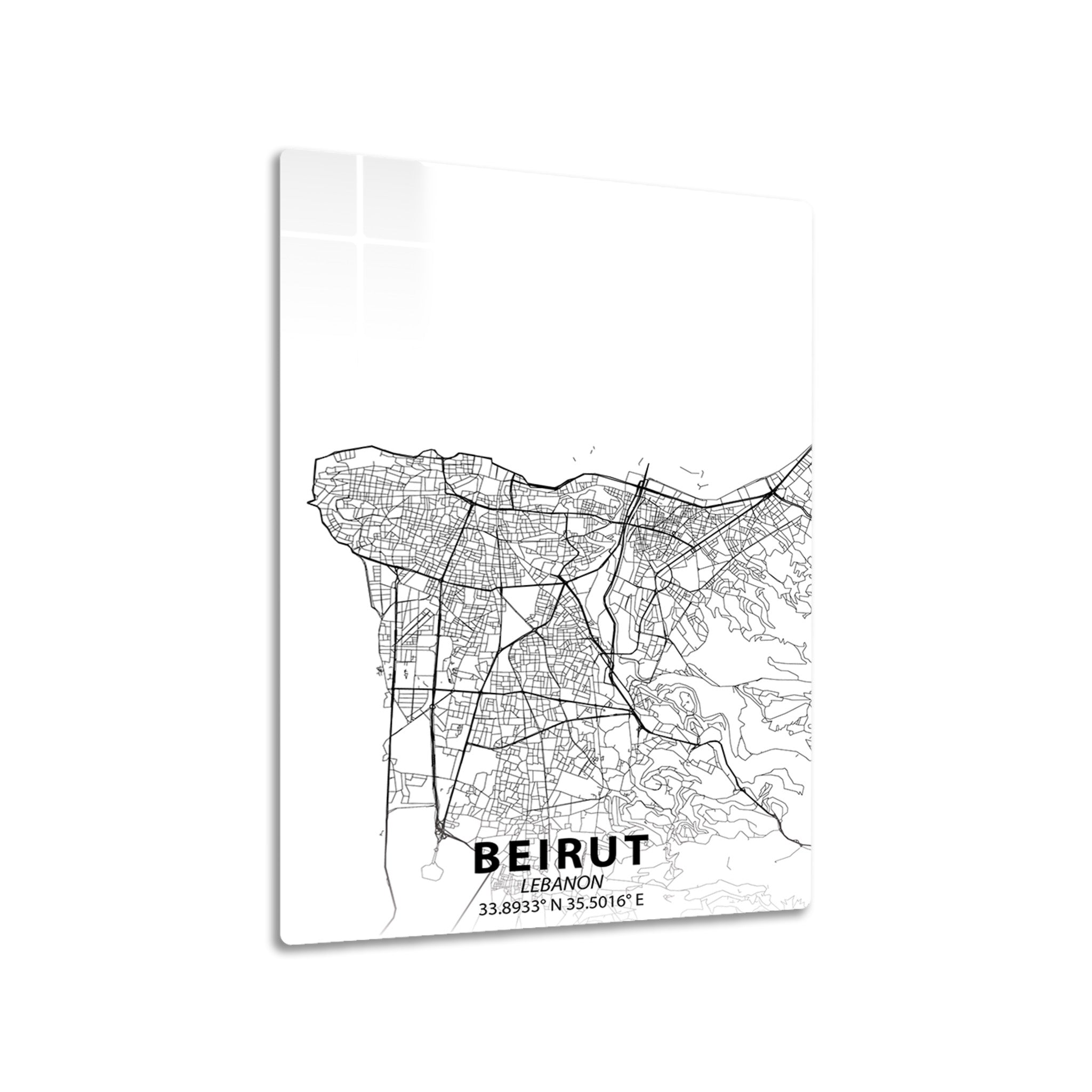 Beirut Minimalist Map